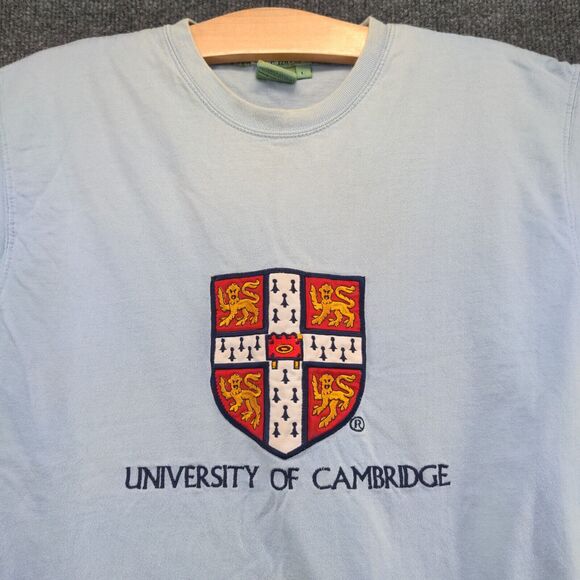 University of Cambridge Womens T-Shirt Blue Size Large Short Sleeve Crew Neck - Picture 3 of 16